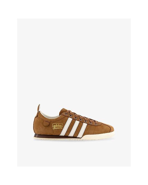 Adidas Brown Samba 62 Suede Low-Top Trainers for men