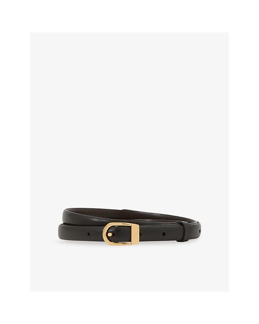 Reiss Black Mila Mini Leather Belt