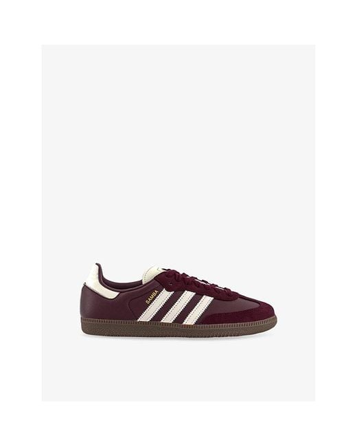 Adidas Brown Samba Og Leather Low-Top Trainers