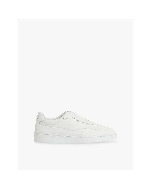 Reiss White Cruz Leather Low-Top Trainers for men