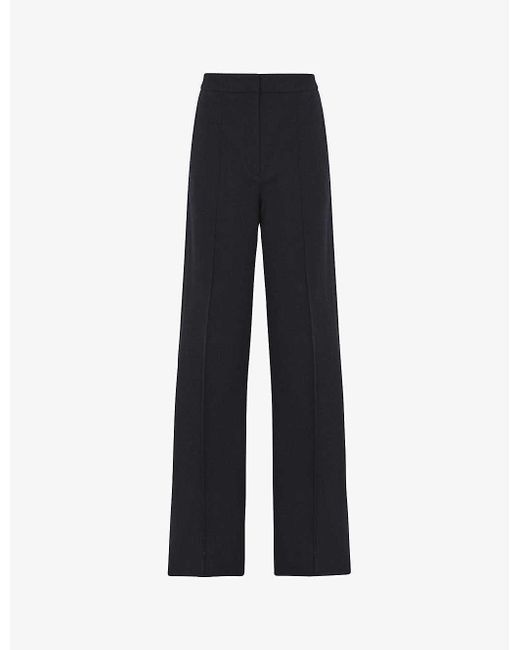 Reiss Iria Pinched-seams Wide-leg High-rise Stretch-woven Trousers in ...