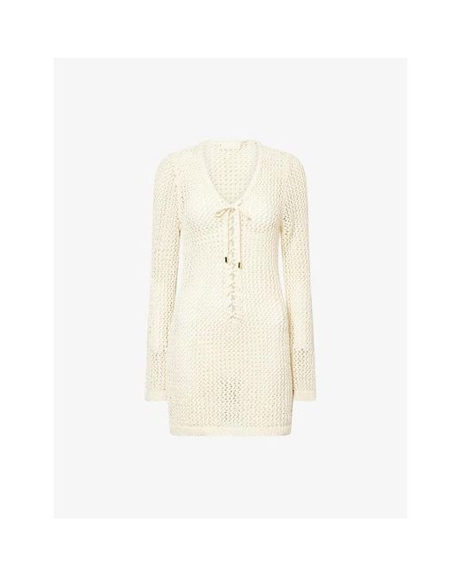 Cheap Monday Natural Corossol Crochet-Knit Mini Dress