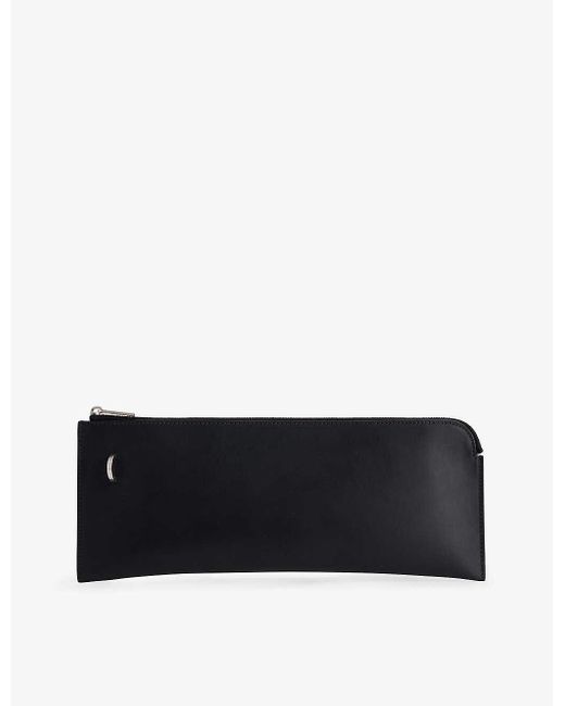 Rick Owens Black Brand-debossed Leather Wallet