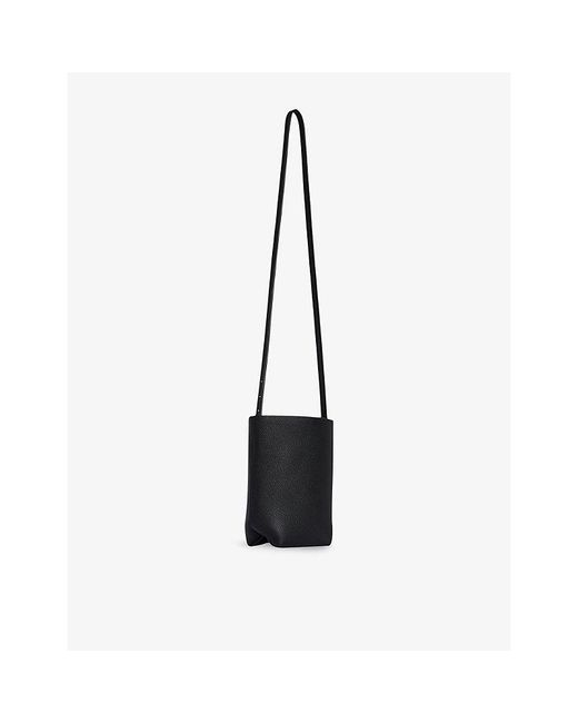 The Row Black N/S Park Crossbody Leather Bag