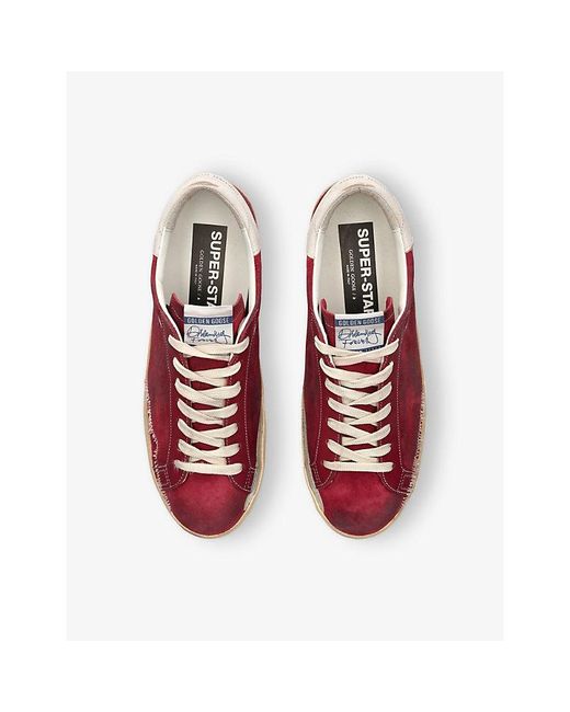 Golden Goose Deluxe Brand Pink Super Star 40375 Suede Trainers for men