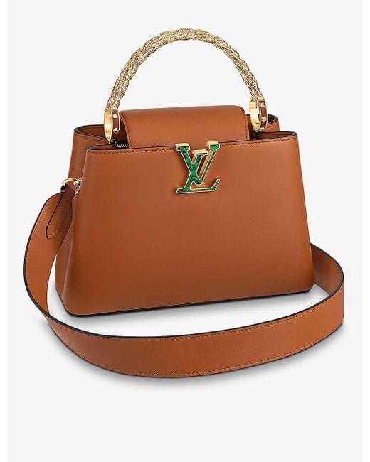 Louis Vuitton Brown Capucines Bb Leather Top-handle Bag