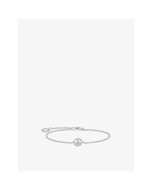 Thomas Sabo White Peace Sterling- And Zirconia Bracelet