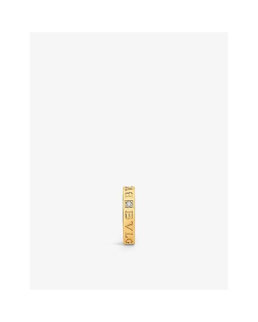 BVLGARI Metallic B.Zero1 18Ct- And 0.04Ct Brilliant-Cut Diamond Ring