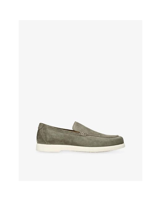 Loake Green Tuscany Suede Loafers for men