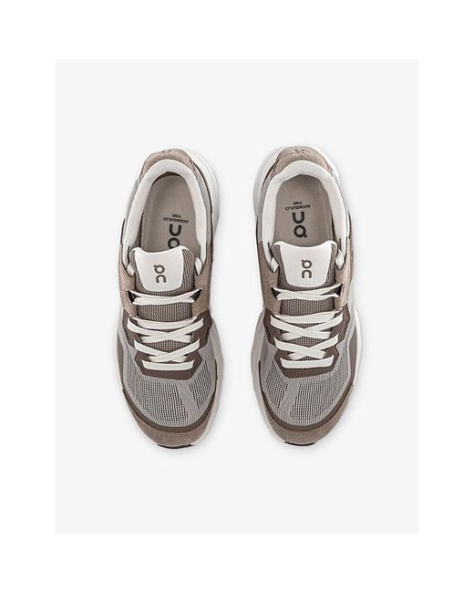 On Shoes White Cloudnova Rift Woven Trainers for men