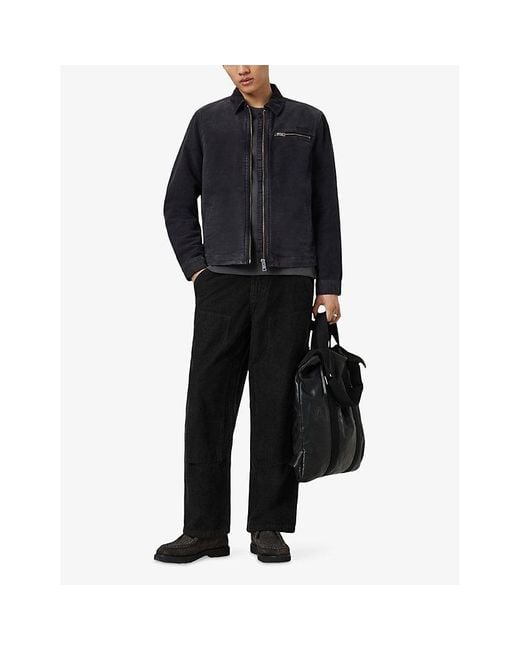 AllSaints Blue Rothwell Cotton Jacket for men