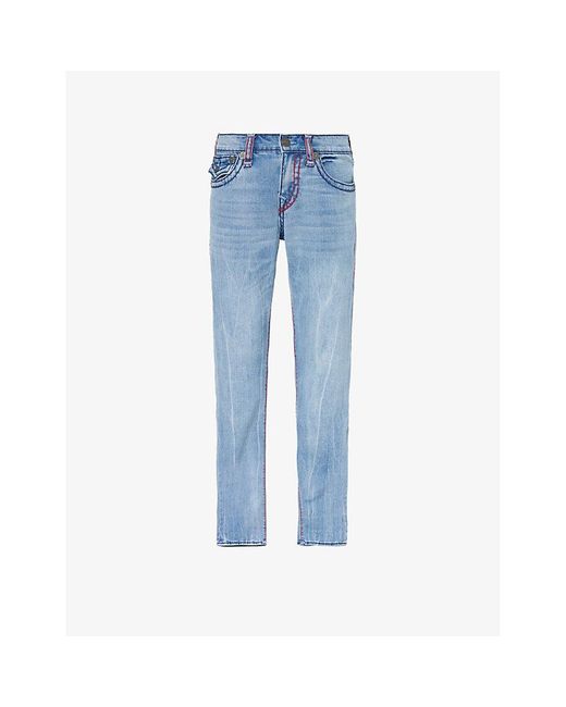 True Religion Blue Ricky Tapered-leg Mid-rise Denim-blend Jeans for men