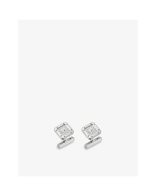 Cartier White Santos De Palladium-Plated Sterling Cufflinks for men