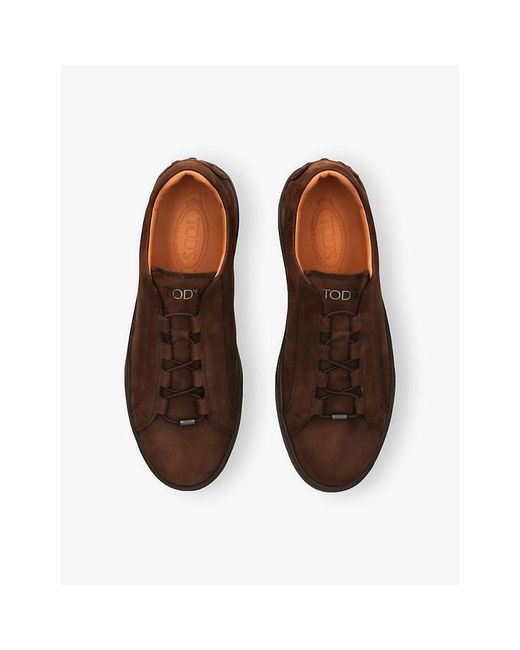 Tod's Brown Sportivo Suede Trainers for men