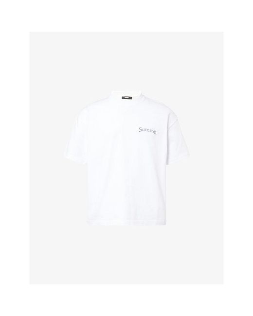 Summit White Ornament Cotton T-Shirt for men