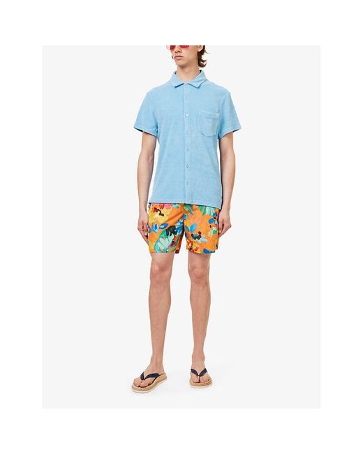 Polo Ralph Lauren White Monaco Floral-print Recycled Polyester-blend Swim Shorts for men
