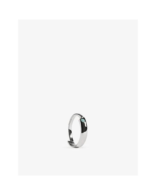 Monica Vinader White Amaia Stacking Sterling- And Amazonite Ring