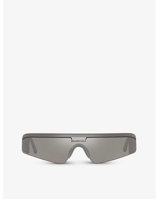 Balenciaga Gray 6e000184 Bb0003s Rectangle-frame Acetate Sunglasses for men