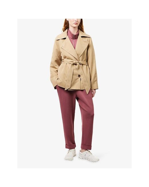 Varley Natural Maddox Cropped Lyocell-Blend Trench Jacket