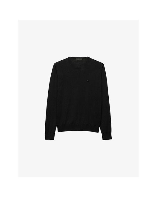Prada Black Superfine Wool Crew-Neck Jumper for men
