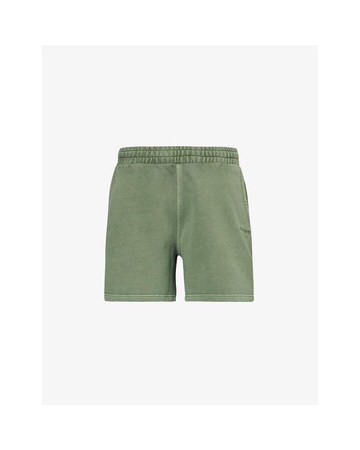 Carhartt Green Duster Brand-embroidered Cotton-jersey Shorts