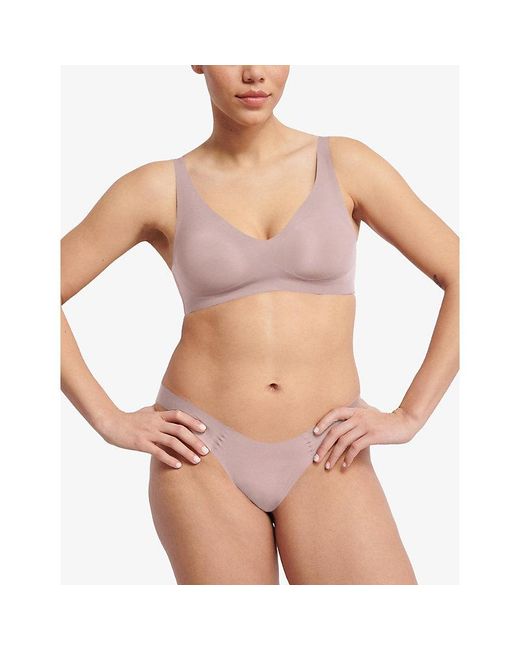 Sloggi Pink Zero Feel 2.0 Tiny Tanga Stretch-Woven Briefs