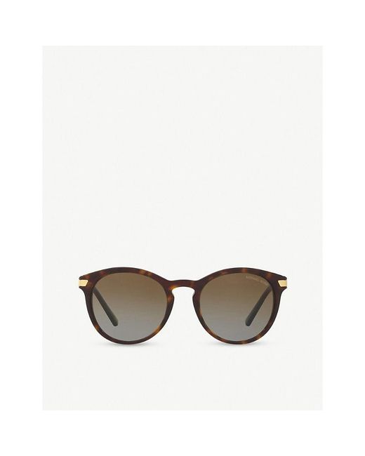 Michael Kors Brown Adrianna Mk2023 Metal And Acetate Butterfly-shape Sunglasses