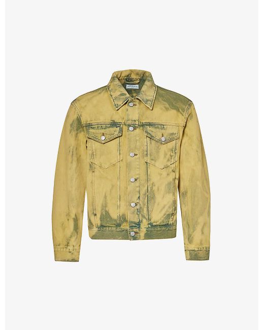 Dries Van Noten Yellow Washed Flap-pocket Denim Jacket X for men