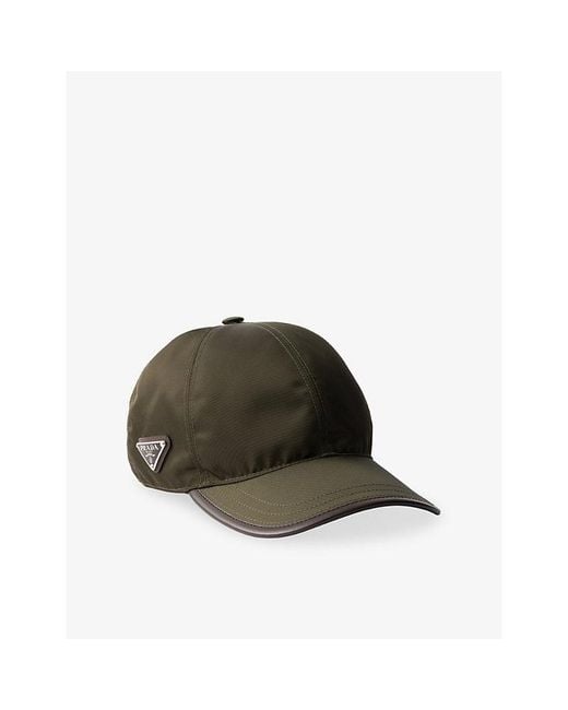 Prada Green Speedrock Re-Nylon Baseball Cap for men