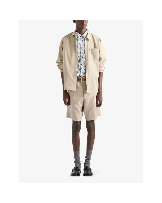 Prada Natural Cotton Bermuda Shorts for men