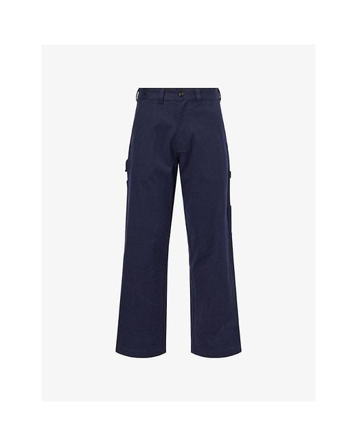 Dickies Blue Oliver Springs Straight-Leg Cotton Carpenter Trousers for men