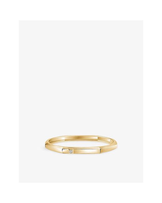 Messika Natural Moderniste Medium 18Ct And 0.05Ct Diamond Bangle Bracelet