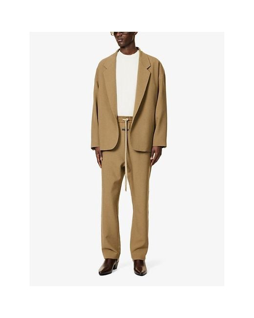 Fear Of God Natural California Notch-lapel Oversized Wool Jacket for men
