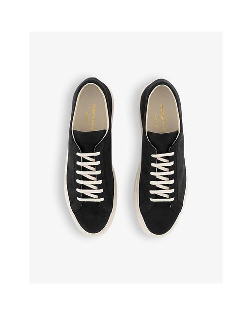 Common Projects Black Achilles Low Number-print Suede Low-top Trainers for men