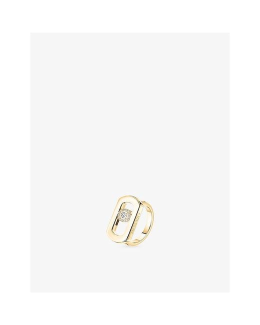 Messika Metallic So Move 18Ct And 0.1Ct Diamond Ring