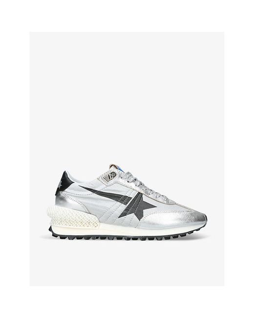 Golden Goose Deluxe Brand White Marathon Runner Leather And Mesh Low-Top Trainers