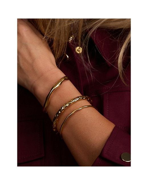 La Maison Du Couturier Yellow Amadeus Zion Embossed 18Ct-Plated Brass Cuff Bracelet