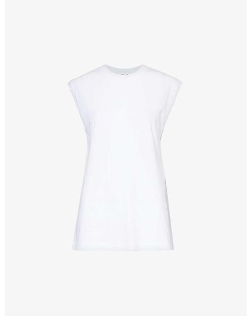 Agolde White Raya Muscle Cotton-jersey T-shirt