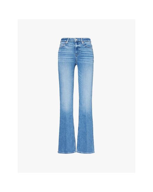 PAIGE Blue Laurel Canyon High-Rise Bootcut Denim Jeans