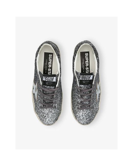 Golden Goose Deluxe Brand Metallic Super Star 60246 Glitter-Embellished Low-Top Trainers