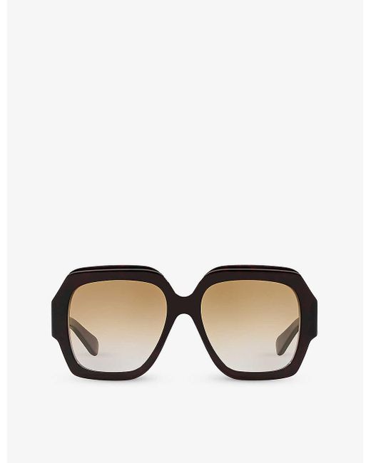 Chloé Black Ch0154s Square-frame Tortoiseshell Acetate Sunglasses