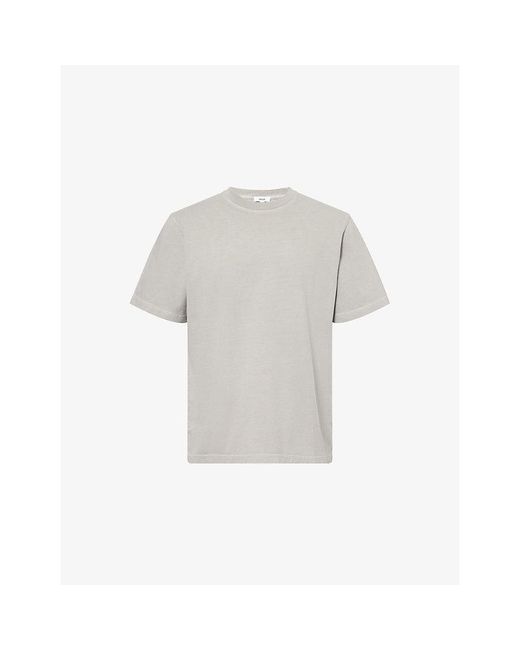 Agolde White Asha Mock-Neck Cotton-T-Shirt for men