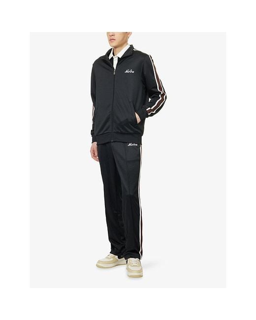 KTZ Black Script Logo-Embroidered Stretch-Woven Track Jacket for men