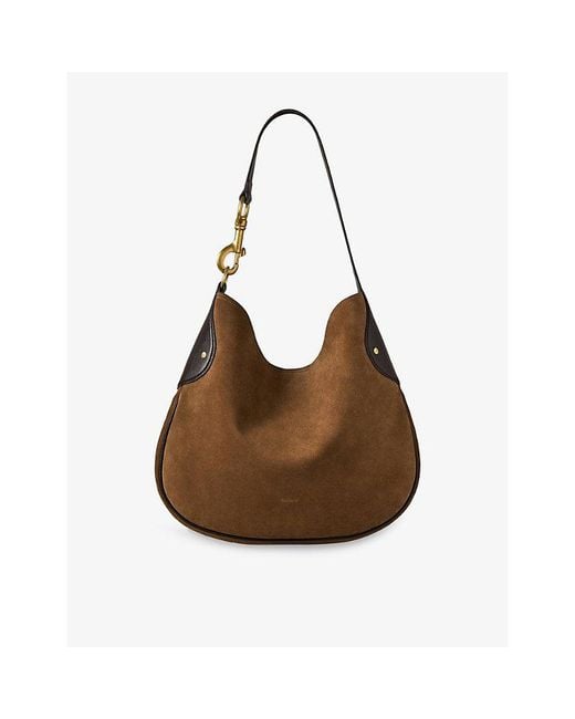 Mulberry Brown Hackney Suede Shoulder Bag