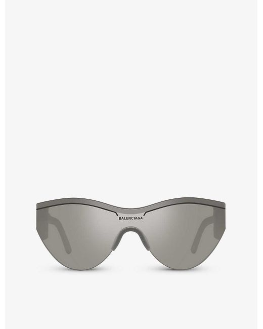 Balenciaga Gray 6e000185 Bb0004s Round-frame Acetate Sunglasses