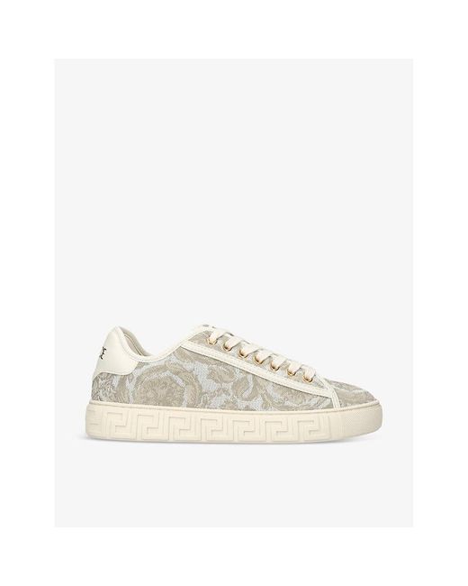 Versace Multicolor Baroque Graphic-pattern Canvas Low-top Trainers