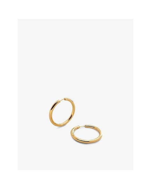 Monica Vinader Metallic Essential Click Large 18Ct-Plated Vermeil Sterling- Hoop Earrings