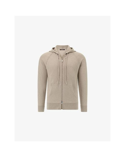 Boggi Natural Side-Pocket Cashmere-Blend Hoody for men