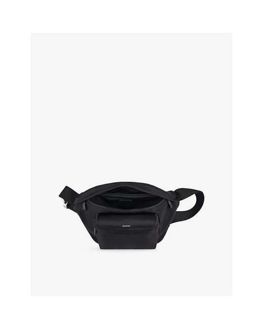 Sandro Black Branded Shell Belt Bag for men