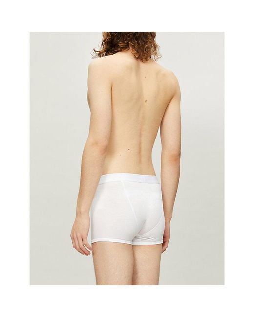 Sunspel White Q82 Regular-Fit Cotton Trunks for men